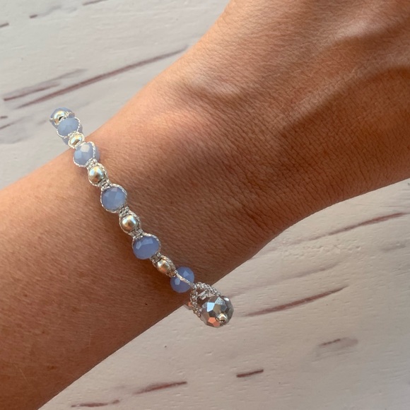 Boho Handcrafted sterling silver bracelet - Picture 2 of 4